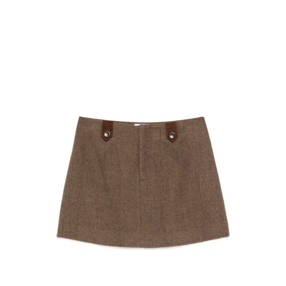 Eleh Brown Skirts - Straight Skirts Women